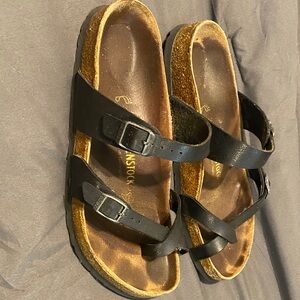 Birkenstock Black Leather Sandals